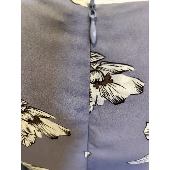 Gianni Bini Small Periwinkle Floral Ruffle Hem Tie Front Dress Sleeveless - Picture 6 of 15